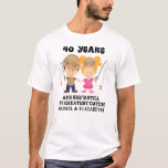 40th Wedding Anniversary Gift For Him T-Shirt<br><div class="desc">This fun “40 years and shes still my greatest catch” gift is a great gift idea for a husband on your anniversary. Celebrate 40 Years Together with a funny fisherman themed shirt you can personalize with his and hers names.</div>