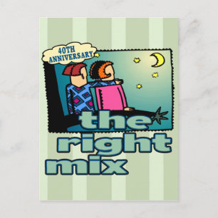 40th Wedding Anniversary Gifts Postcard
