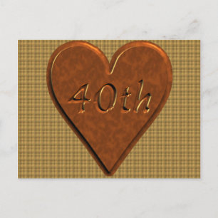 40th Wedding Anniversary Gifts Postcard