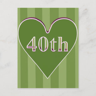40th Wedding Anniversary Gifts Postcard