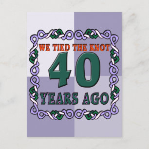 40th Wedding Anniversary Gifts Postcard