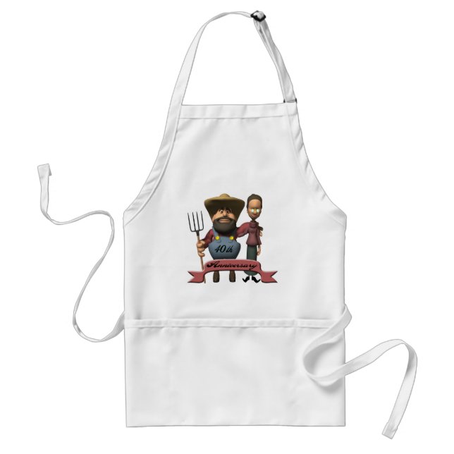 40th Wedding Anniversary Gifts Standard Apron (Front)