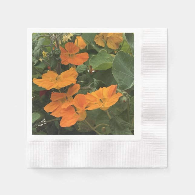 40th Wedding Anniversary Nasturtium alternative Napkin (Front)