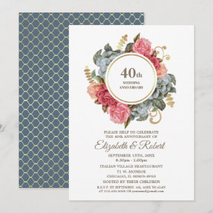 40th Wedding Anniversary Party Invitations