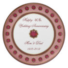 40th Wedding Anniversary Plate