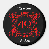 40th wedding anniversary ruby crest