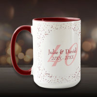 40th Wedding Anniversary Ruby Stardust Confetti