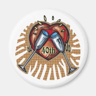 40th wedding anniversary t magnet