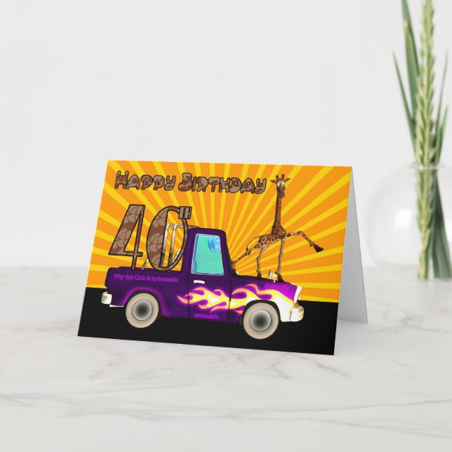 40th, Why this Giraffe is like Grease Lightning, B Card (Front)