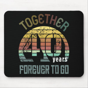 40th Years Wedding Anniversary Gifts For Couples Mouse Pad