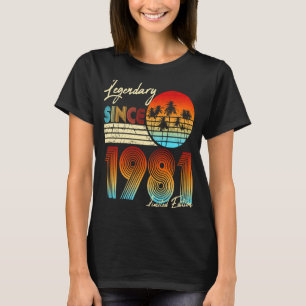 40Thbirthday Legendary Since March 1981 40Th Birth T-Shirt