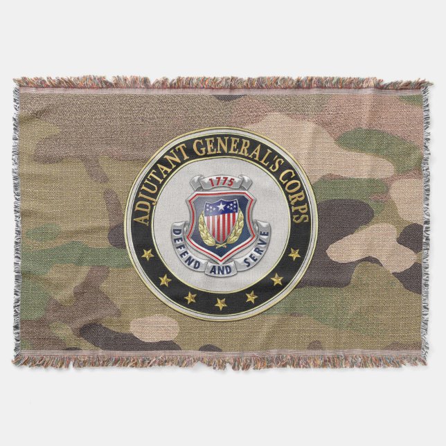 [410] AG Corps Regimental Insignia [3D] Throw Blanket (Front)