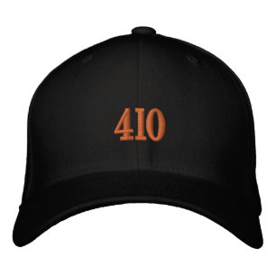 410 Area Code Embroidered Hat