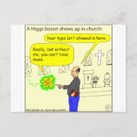 410 higgs boson in church Cartoon