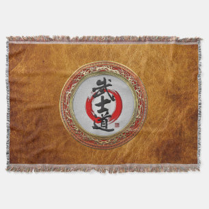 [410] Japanese Calligraphy - Bushido Throw Blanket