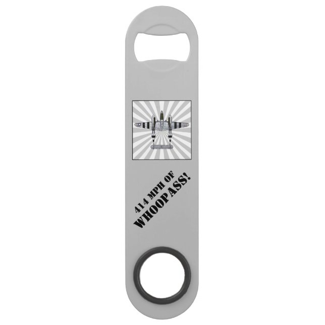 414 MPH of Whoopass - P-38 Lightning Pro Speed Bar Key (Front)