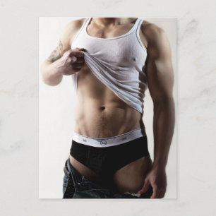 41786a Hunk Postcard