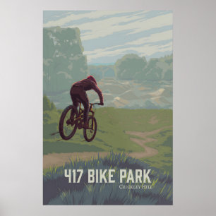 417 Bike Park Mountain Biking Travel Poster