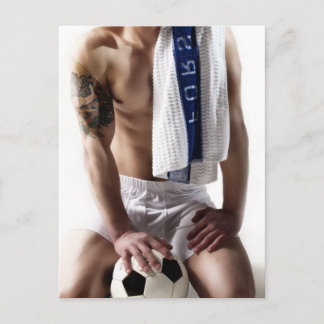 41873a Sexy Soccer Jock Postcard