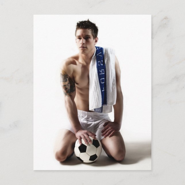 41873a Soccer Jock Postcard (Front)