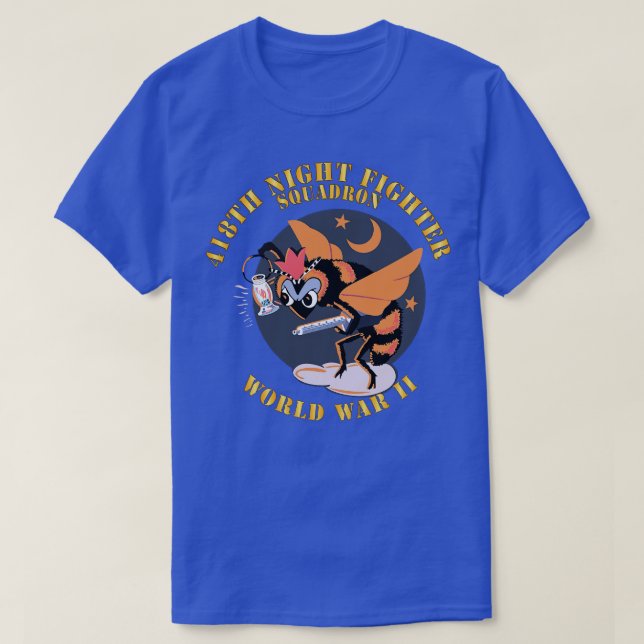 418th Night Fighter Squadron WWII X T-Shirt (Design Front)
