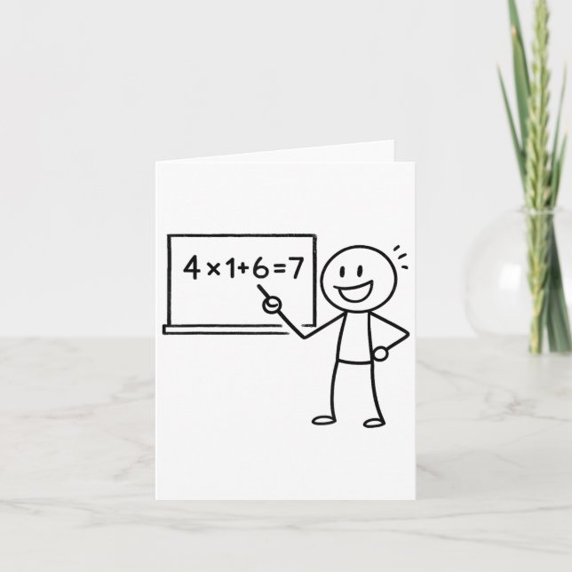 41 67 Meme Forty One Six Seven Funny Math Teacher  Card (Front)