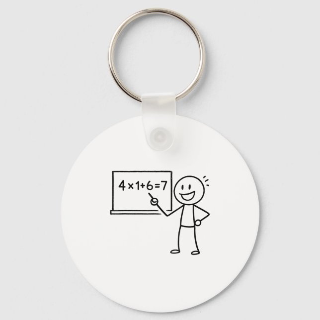 41 67 Meme Forty One Six Seven Funny Math Teacher  Keychain (Front)