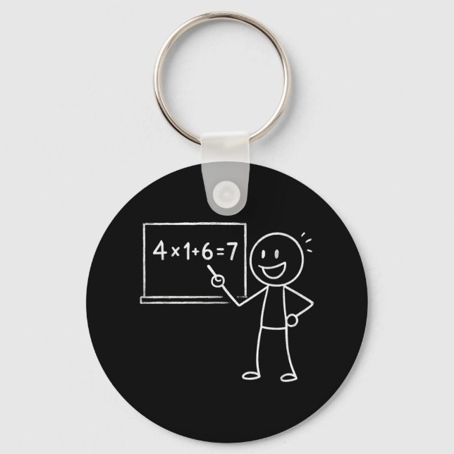 41 67 Meme Four One Six Seven Funny Math Teacher G Keychain (Front)