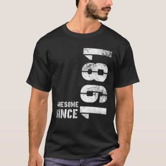 41 Birthday Decorations Awesome Since 1981 41St Bi T-Shirt