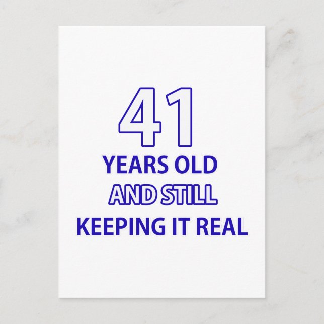 41 birthday design postcard (Front)