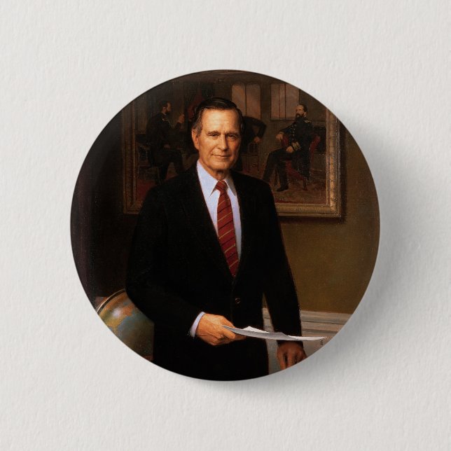 41 George H. W. Bush 2 Inch Round Button (Front)