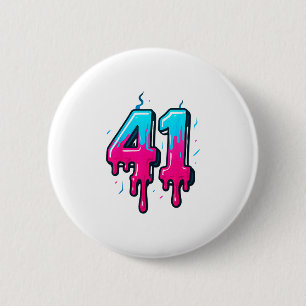 41 Ice Cream Drip Meme Forty One Four Gen Alpha Sl 2 Inch Round Button