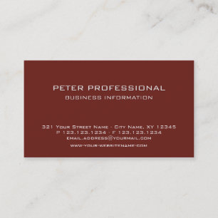 41 Modern Professional Business Card mahogany