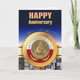41 Year AA Anniversary Coin You're A Winner Award Card