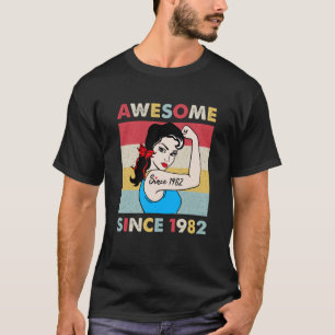 41 Year Old Awesome Since 1982  41st Birthday T-Shirt
