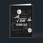 41 Year Old Bday Math Teacher 41st Birthday Gift Card<br><div class="desc">Celebrate birthdays with a clever twist! This funny math design uses equations and square roots to reveal the age, making it the perfect choice for math lovers, teachers, students, and geeks who enjoy a good nerdy joke. Great for milestone birthdays, classroom celebrations, or anyone who appreciates clever humour mixed with...</div>