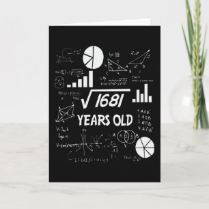 41 Year Old Bday Math Teacher 41st Birthday Gift Card