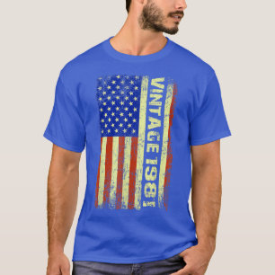 41 Year Old Gifts Vintage 1981 American Flag 41st T-Shirt