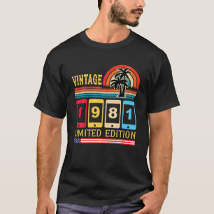 41 Year Old Gifts Vintage 1981 Limited Edition 41S T-Shirt