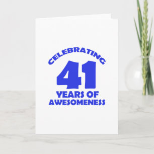 41 YEARS OLD BIRTHDAY DESIGNS CARD