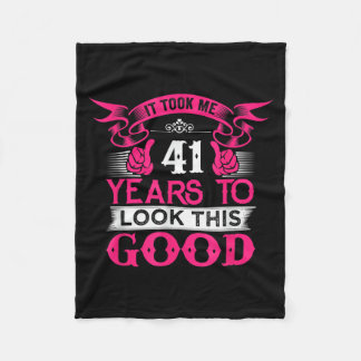 41 Years Old Birthday Funny Quote Graphics 41st Fleece Blanket