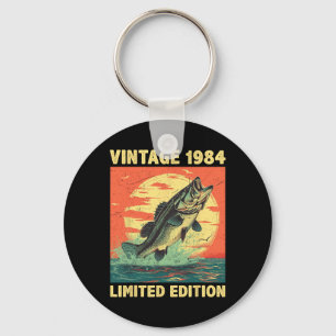 41 Years Old Gift 1984 Fishing Fisherman Fish 41st Keychain
