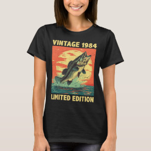 41 Years Old Gift 1984 Fishing Fisherman Fish 41st T-Shirt