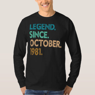 41 Years Old Legend Since October 1981 41st Birth T-Shirt