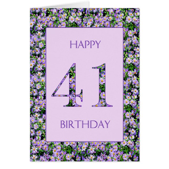 41e anniversaire de marguerites violettes (Devant)