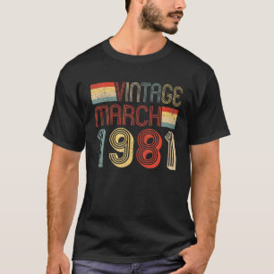 41St Birthday Decoration 41 Year Old Gift Vintage T-Shirt