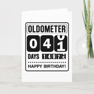 41st Birthday Oldometer Card