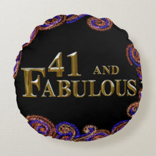 41st  Birthday  Round Pillow