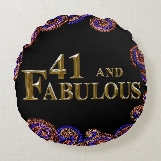 41st  Birthday  Round Pillow (Front)