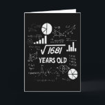 41st Birthday Square Root Math 41 Years Old Bday Card<br><div class="desc">Birthday Design For anyone who's horoscope say difficult & Stubborn But totally worth.Wear it with pride at work,  school gym perfect to pair with shorts,  leggings or jeans for a casual yet trendy Look</div>
